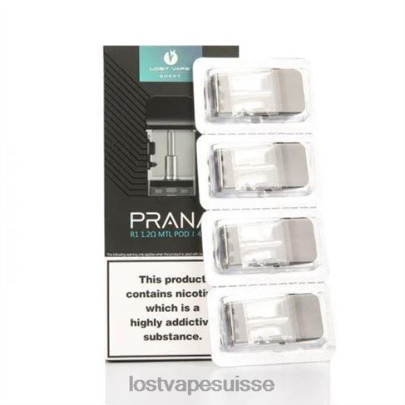Lost Vape Price Suisse X02J6497 | Lost Vape Prana dosettes (paquet de 4) m1 1,4 ohm