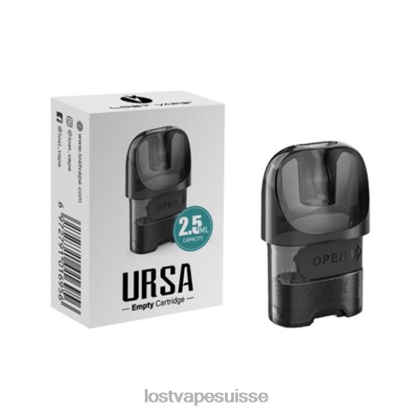 Lost Vape Review Suisse X02J6215 | Lost Vape URSA dosettes de remplacement noir (cartouche à dosettes vide de 2 ml)